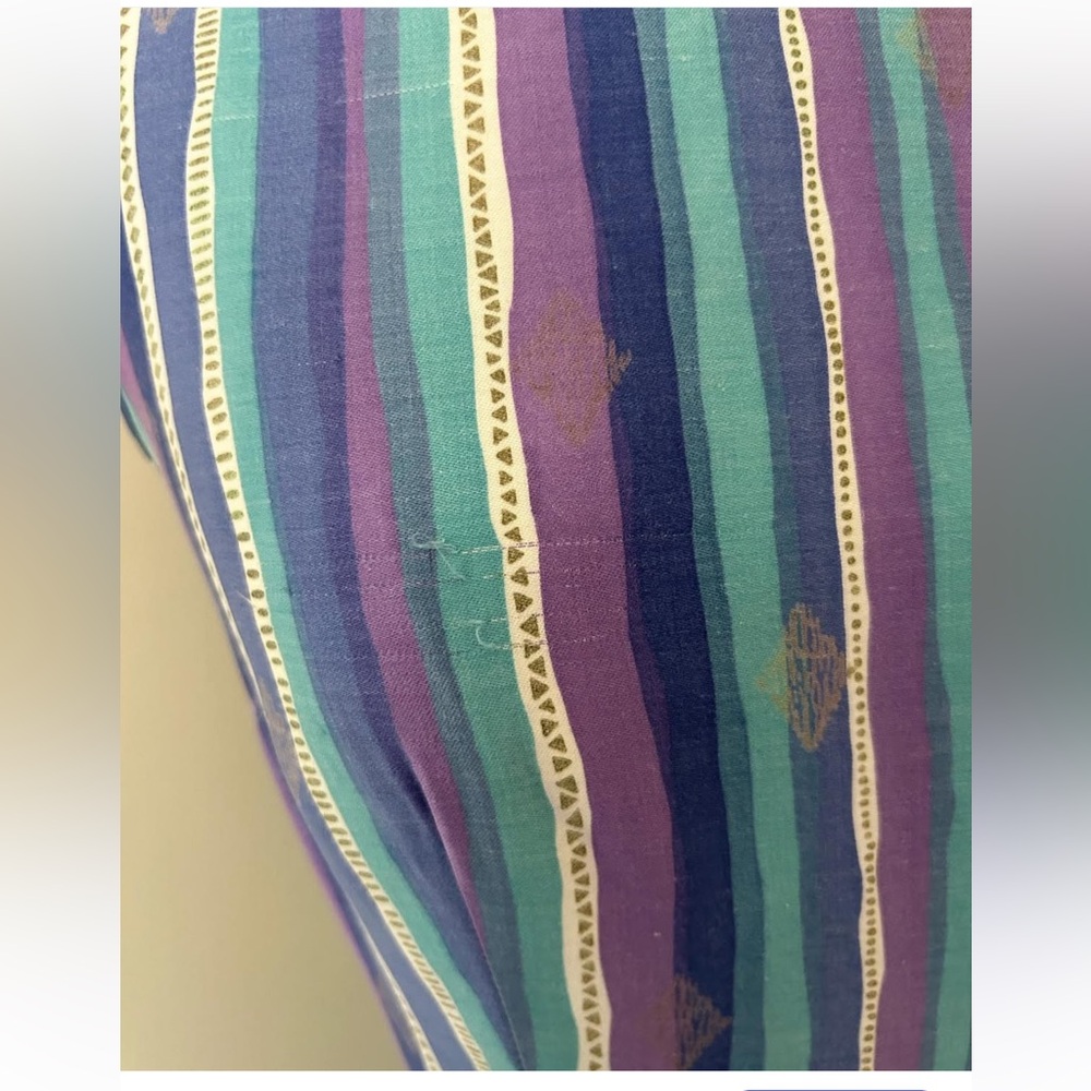 VintageStriped Blue and Purple Dress - Picture 3 of 4